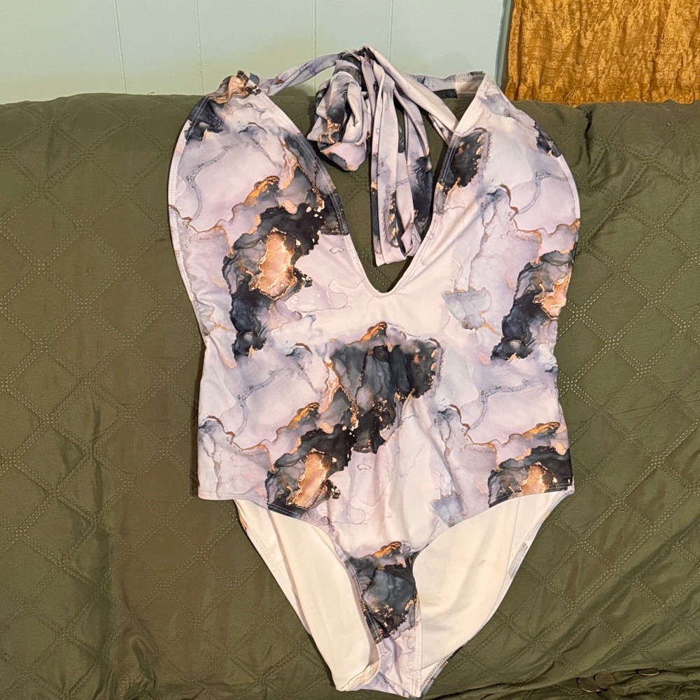 Stylish Marble Print women’s One Piece